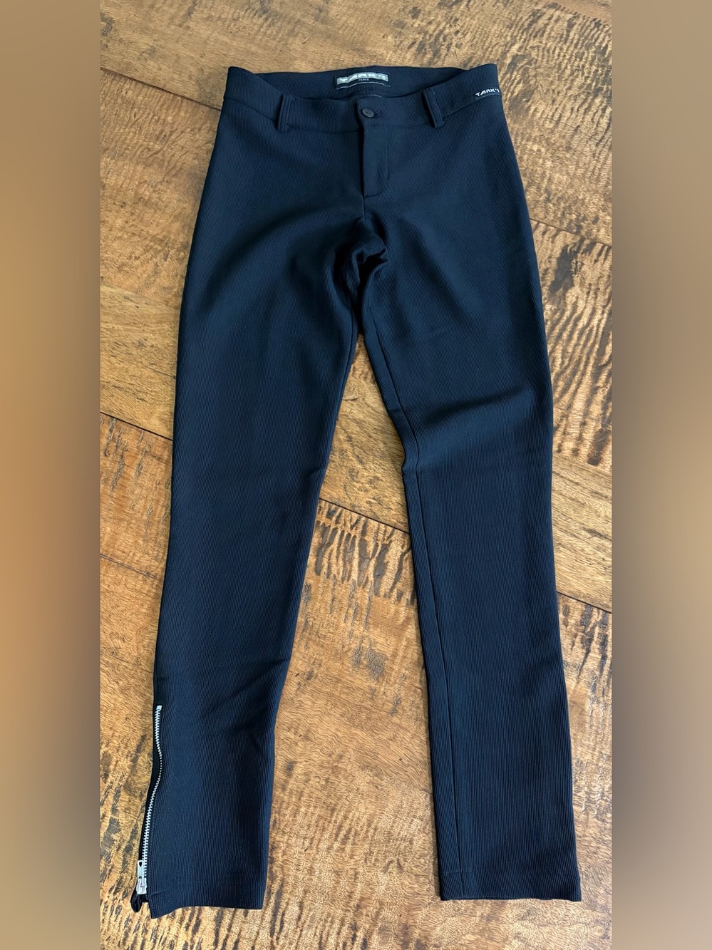 Vintage 90s Tark '1 Paris Made in France ribbed ankle-zip Cyber Pants  Size XS-S